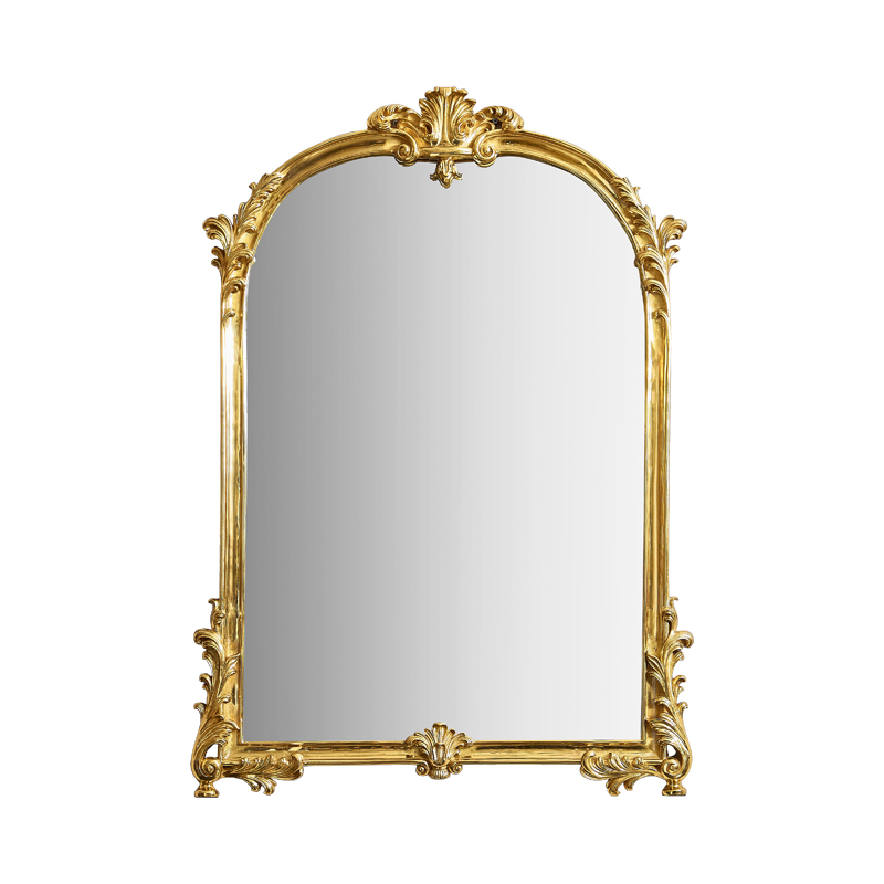 Factory Supply Antique Style Vintage Home Decor Brass Decorative Wall Mirror for Living Room Bathroom