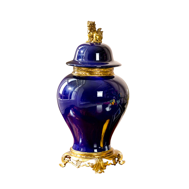 From direct manufacturer produce fancy hand made antique honey ceramic pot home decor goods for living room brass ceramic jar