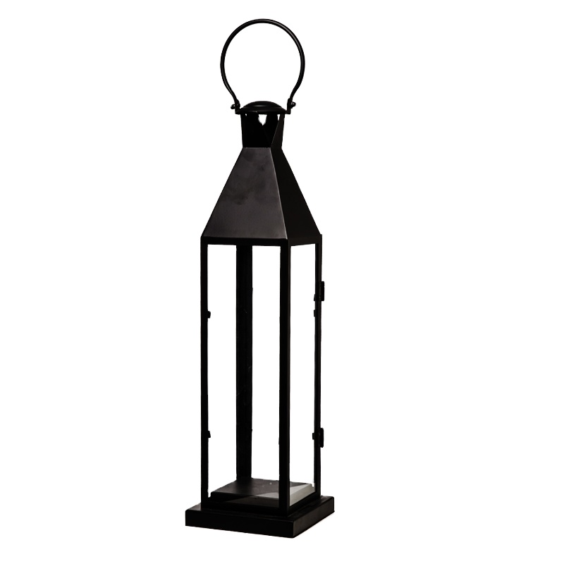 modern design home accessories  visual arts home decor La Lean and Sleek Iron Candle Holders Glass Lantern metal iron