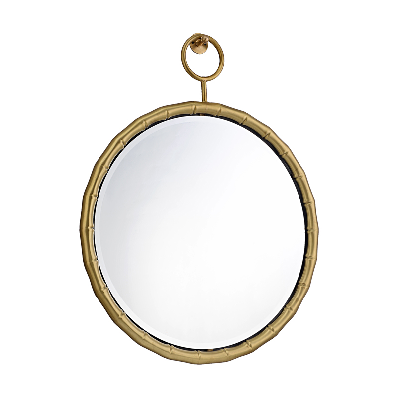 Hotel Villa Interior Design Home Decor Brass Bamboo Frame Decorative Bath Wall Decor Mirror