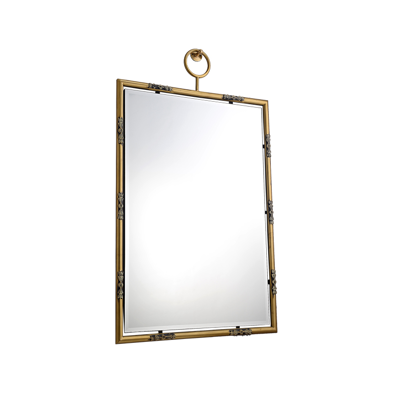 High Quality Home Decor Ornament Vintage Brass Wall Decorative Mirror for Bathroom