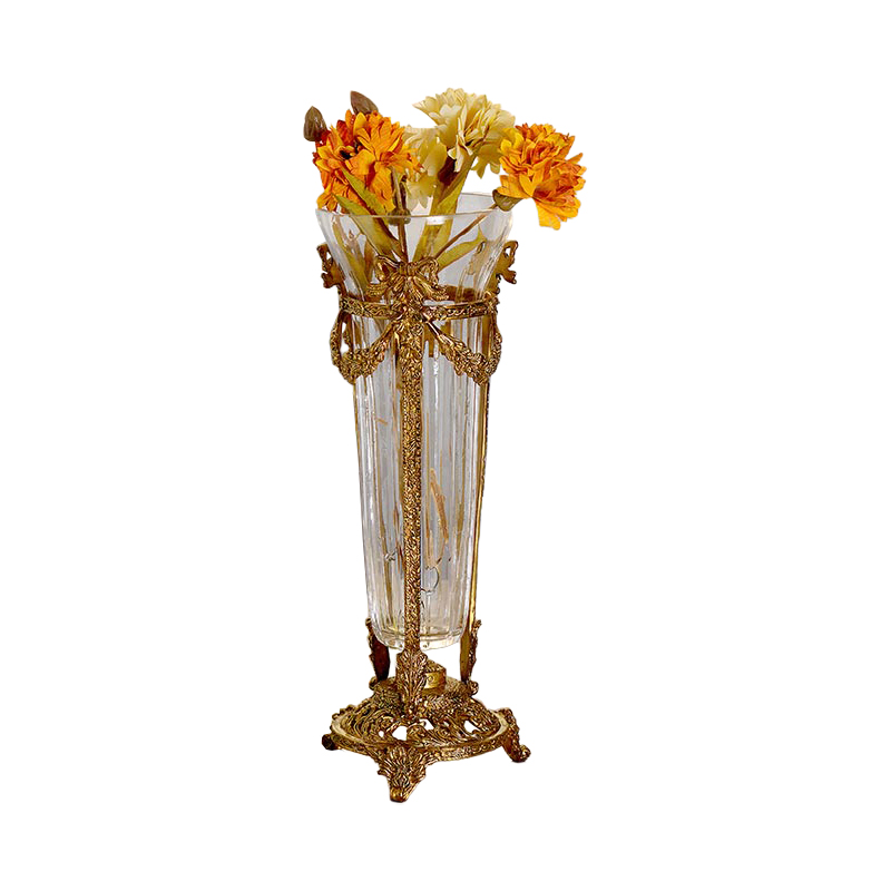 Luxury crystal glass vase table top floral decoration glass