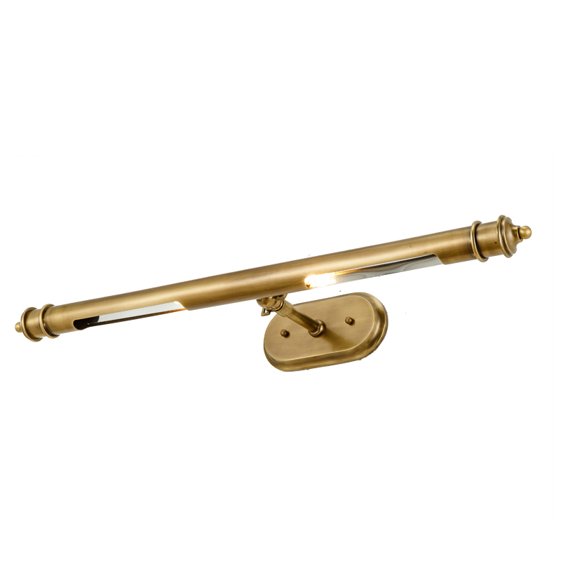 Wholesale mini copper Satin Nickel bathroom mirror painting wall hang picture Led lamp light fixtures for spotlight  indoor