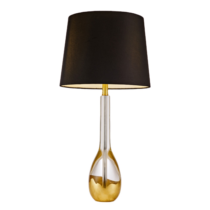 large oversize tall home art decor gold and black shade led source bedroom bedside table lamps and crystal side lights