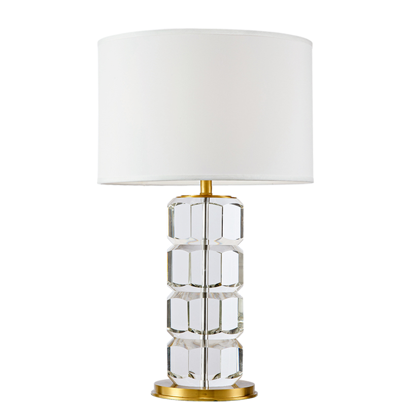 Four Circle Crystal Table Lamps with Bronze Bedside Desk Lamps Modern Luxury Table Light Fixtures for Hotel/Project/Home Use