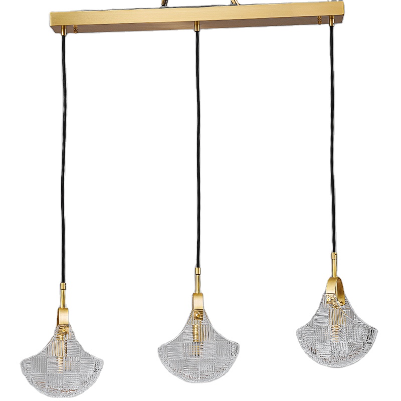 Pendant light vintage hanging lamp brass glass 3 single head small chandelier delicate beautiful decoration home dining lights