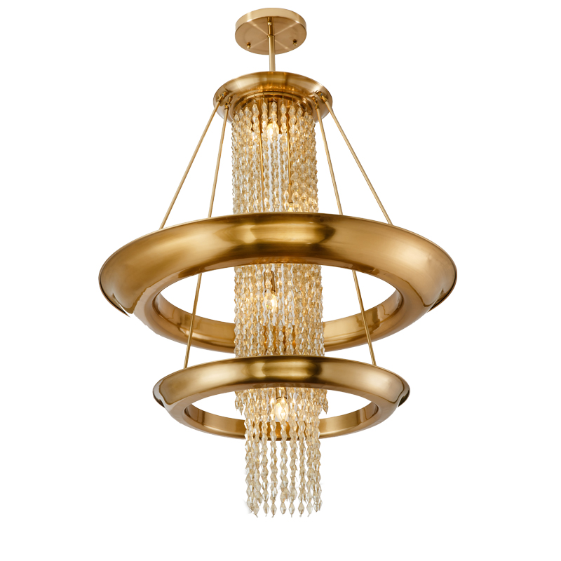 Competitive China supplier factory direct price  American circle creative wholesale crystal chandelier pendant light