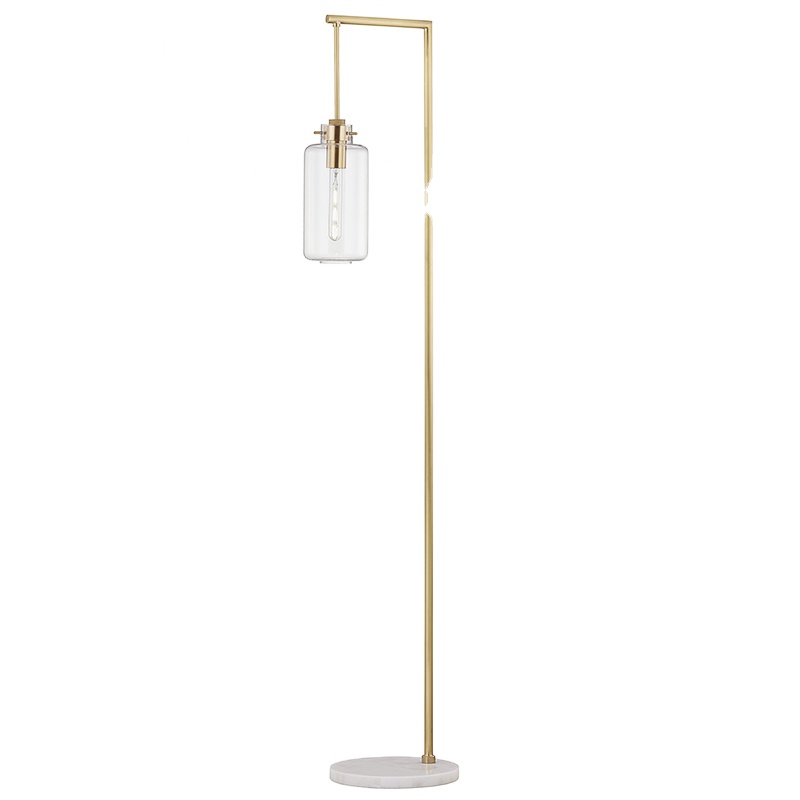 Modern nordic brass and fabric luxury design floor lamp for living room or hotel
