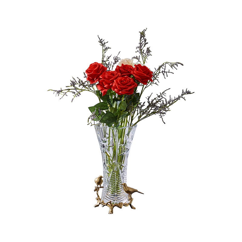 Luxury Home decor Living Room Bedroom Office Feast Museum Modern home decor enamel European flower glass crystal vases