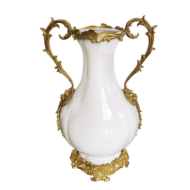 Antique luxury Vase Ceramic Entrance Big Flower Vase For Living Rooms Big Floor Vases For Home Decor