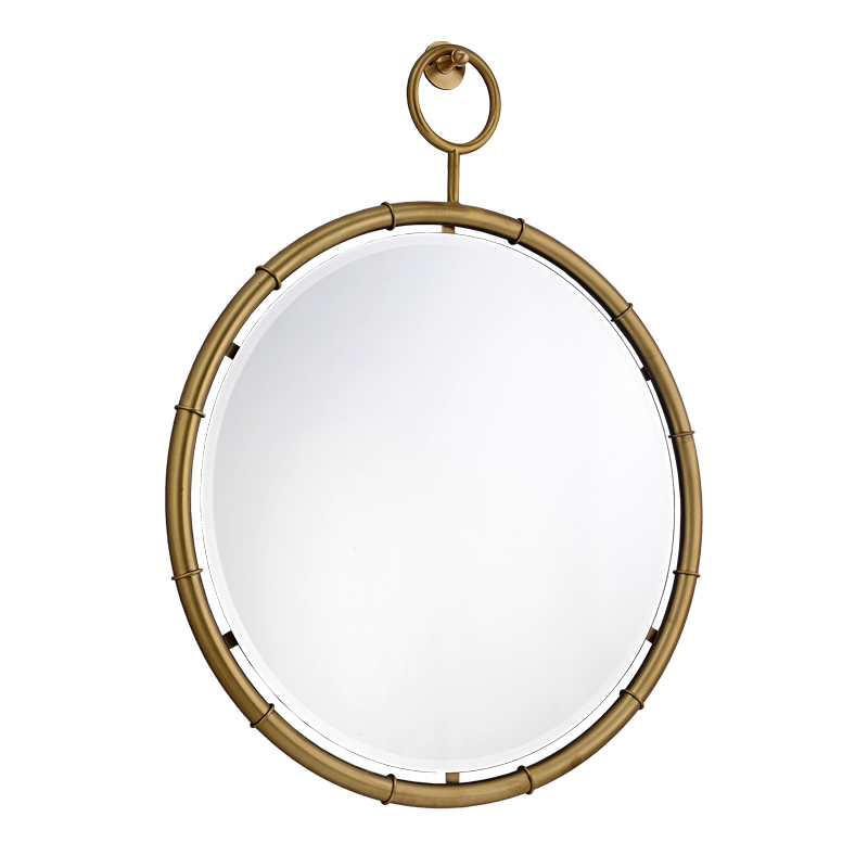 Factory Supply Home Decor Hotel Villa Interior Design Ornament Antique Brass Bathroom Decorative Wall Mirror