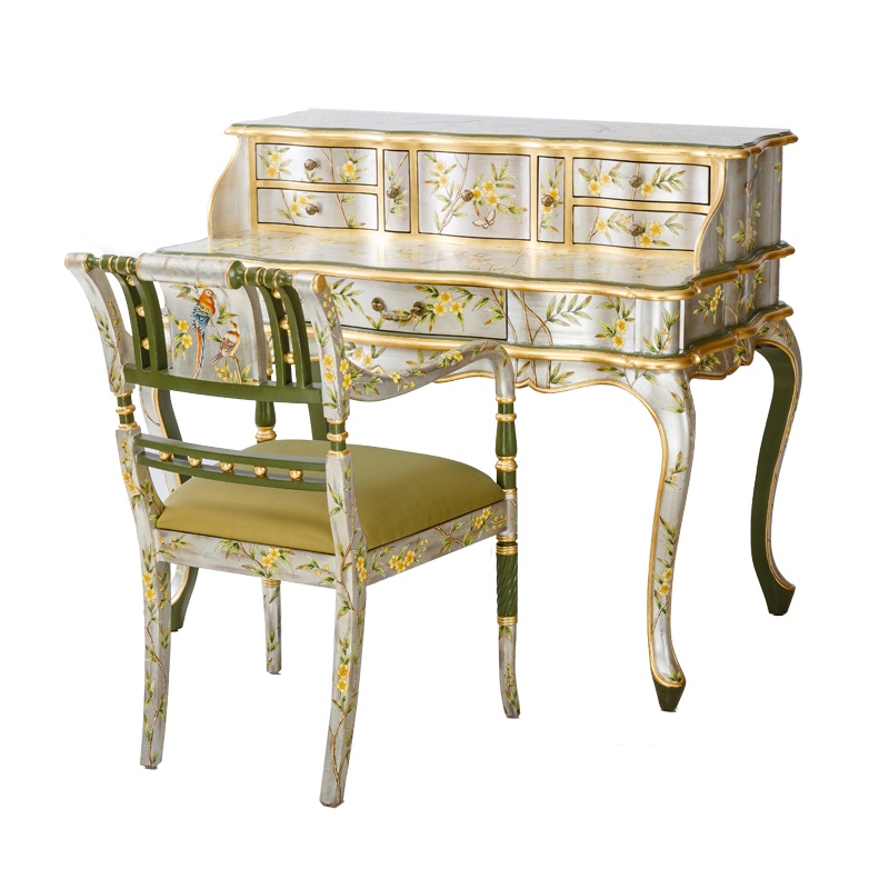 China supplier new item wood furniture dressing table for hotel with unique design for bedroom sale wood dresser with chair